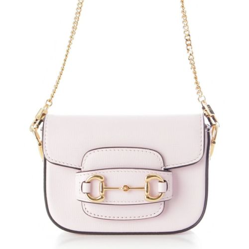 グッチ 1955 ホースビット レザー チェーン スーパー ショルダーバッグ 760253 ピンク ゴールド ミニ