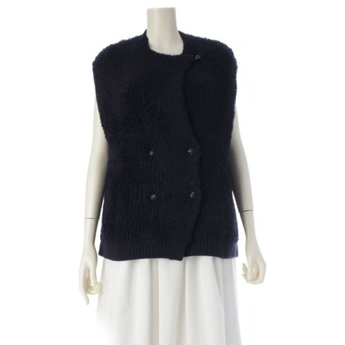 ドゥロワー アルパカ 3G シャギーニットジレ ベスト 6515-299-0513 ダークネイビー