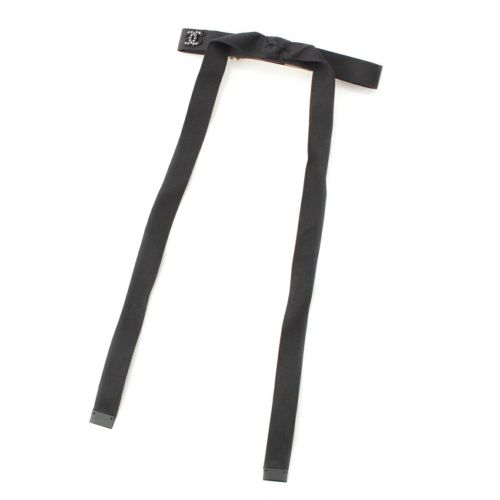 シャネル 24B 24AW ココマーク ビジュー シルク リボン バレッタ ヘアアクセサリー ブラック