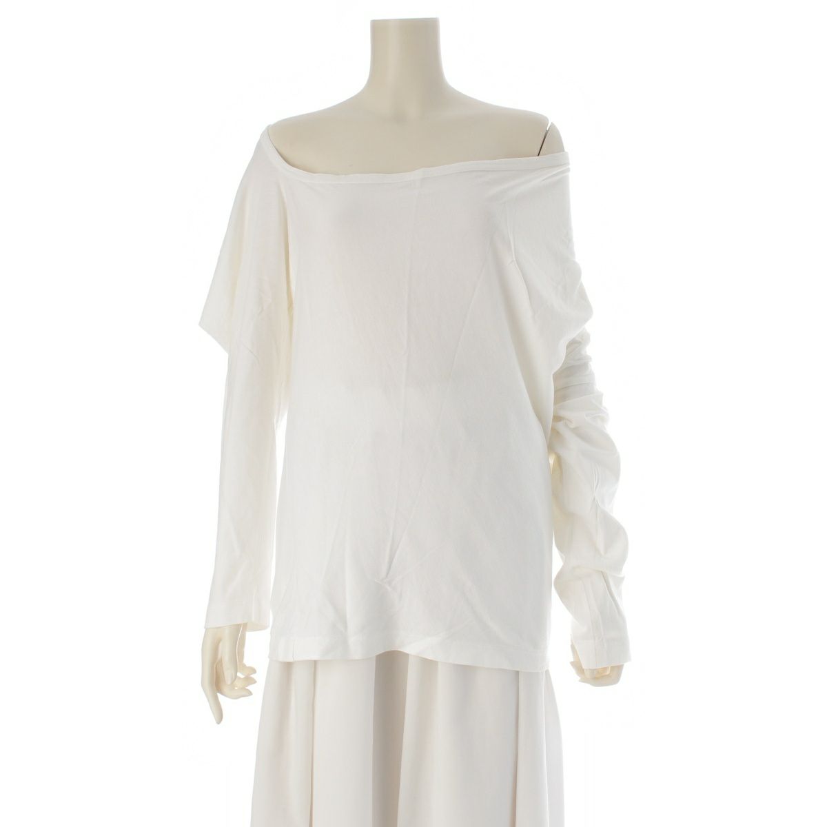 コムデギャルソン AD1990 91SS コットン 変形 アシンメトリー ボートネック カットソー トップス GT-110060 ホワイト