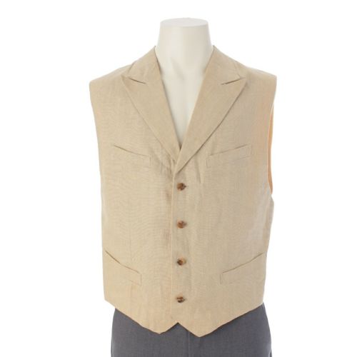 コムデギャルソンオムプリュス AD1990 91SS リネン 6.1 THE MAN 切替 ジレ ベスト トップス PV110010 ベージュ M