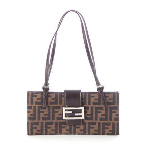 フェンディ ズッカ柄 ショルダー ハンドバッグ ブラウン