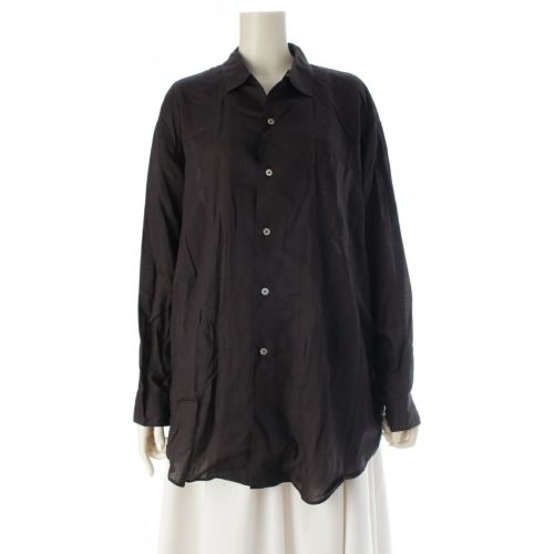 ローブドシャンブルコムデギャルソン 80s オーバーサイズ 長袖シャツ トップス ブラック F