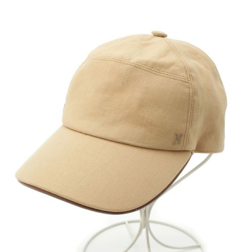 エルメス セリエボタン 刺繍 キャップ 帽子 ベージュ 57