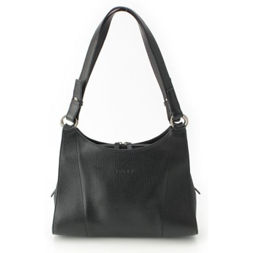 ロエベ レザー ホーボー ショルダーバッグ ブラック