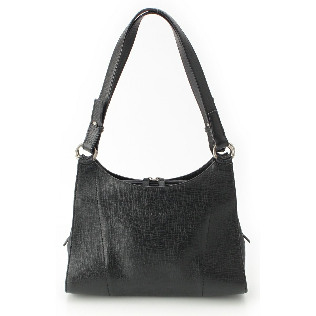 ロエベ レザー ホーボー ショルダーバッグ ブラック