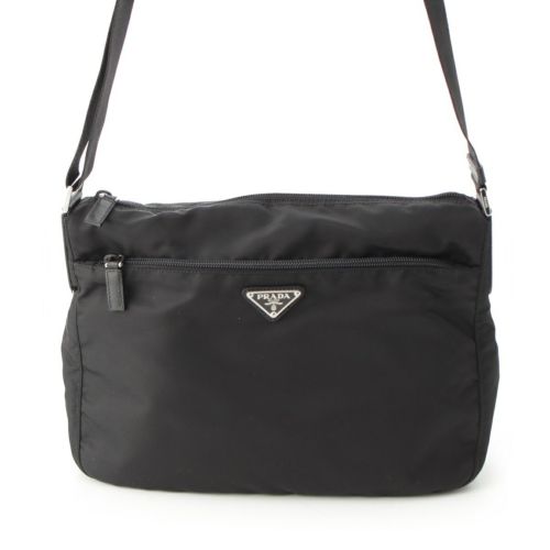 プラダ ナイロン トライアングルロゴ ショルダーバッグ 1BC421 ブラック