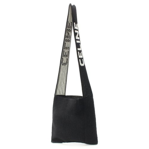 セリーヌ コットン クロシェ ロゴ ショルダー トートバッグ 2ADCS817X.38EC ブラック