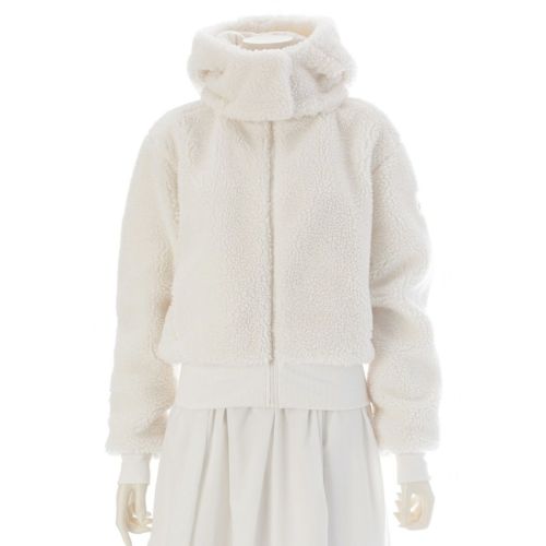 アロ ALO yoga ヨガ Foxy Sherpa Jacket フォクシー シェルパ ボア フーディー ブルゾン ジャケット W4493R ホワイト xxs