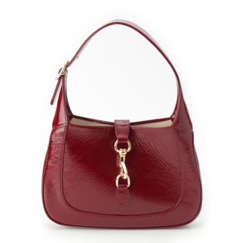 グッチ ジャッキー パテントレザー シェリーライン ショルダーバッグ 782849 ボルドー