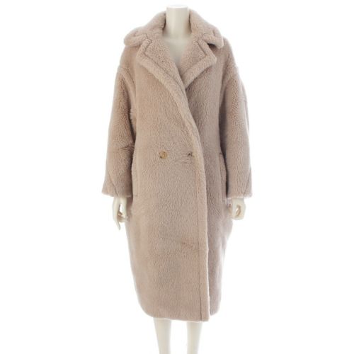 マックスマーラ アルパカ ウール シルク テディベア アイコン コート アウター 101615136 ベージュ S