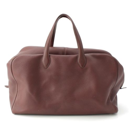 エルメス □C刻印 ヴィクトリア トリヨンクレマンス ゴールド金具 ボストンバッグ テール レッドブラウン 50