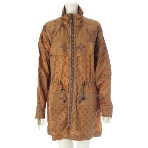 ルイヴィトン ナイロン モノグラム ジャイアント コート ナイロンジャケット ブラウン 36