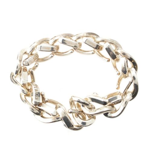 ティファニー フォージ リンク チェーン ブレスレット アクセサリー Ag925 シルバー 19 93.1g