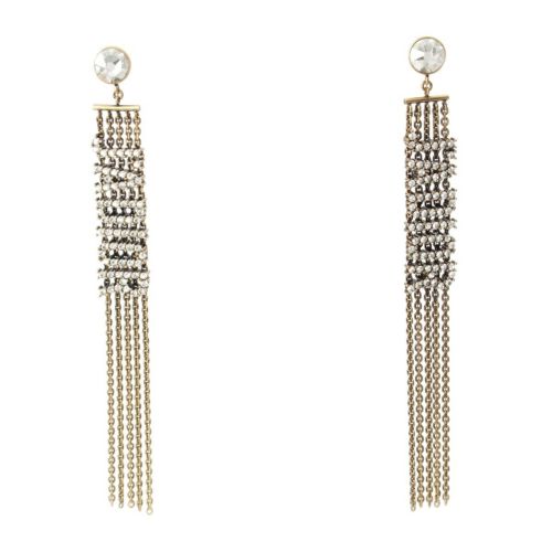 ディオール J'ADIOR ジャディオール ラインストーン チェーン ピアス ゴールド