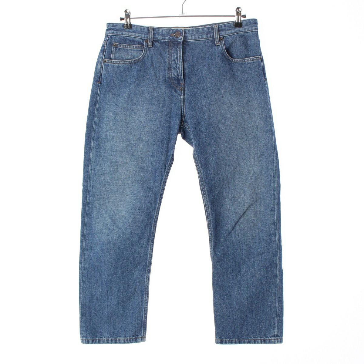 ザロウ 2025SS RIACO リアコ コットン ロゴボタン デニム ジーンズ パンツ 7516 W3809 ブルー 28