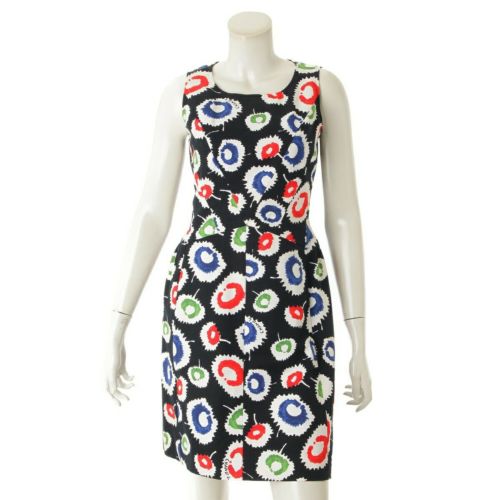 シャネル 97S 総柄 ノースリーブ ワンピース P08994 ブラック 38