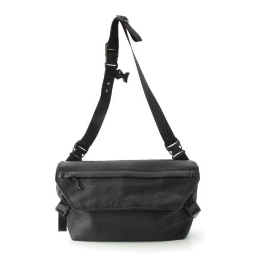 ツチヤカバン トルナット・ファイングレインレザー ザ・シーンズ ショルダー メッセンジャーバッグ ブラック
