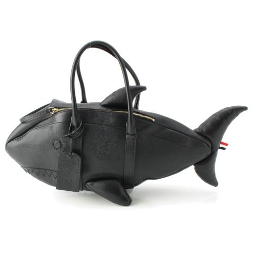 トムブラウン レザー シャーク ハンドバッグ MAG065A-00198 ブラック