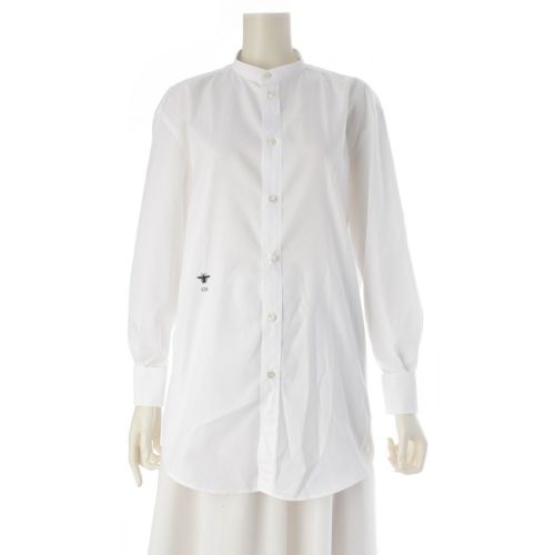 ディオール 23年 コットン ビー 長袖シャツ 341B20A3356 ホワイト 38