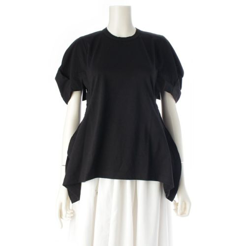 コムデギャルソン AD2016 コットン フラット 多重 デザイン 半袖 カットソー 平面 変形 GS-T020 ブラック S