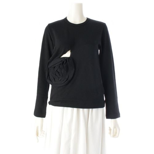 コムデギャルソン AD2013 ウール 薔薇 モチーフ ニット セーター バラフラワー GL-T023 ブラック XS