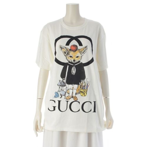 グッチ ヒグチユウコ 日本限定 GG ロゴ 半袖Ｔシャツ 548334 ホワイト S