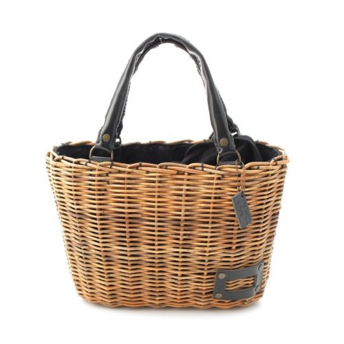 エバゴス ブライドルレザー 紅籐 B5 バスケット かご ハンドバッグ ブラック ブラウン ベージュ