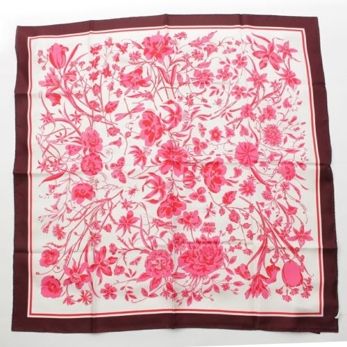 グッチ シルク GGフローラ スカーフ 786252 ピンク系