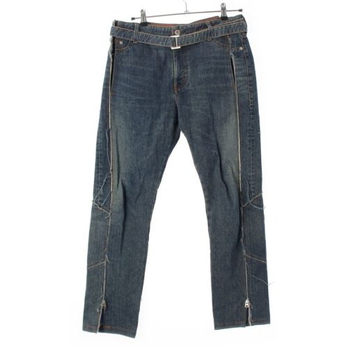 サカイ 21年 再構築 裾ジップ デニム パンツ ベルト付き ジーンズ 21-02607M インディゴブルー