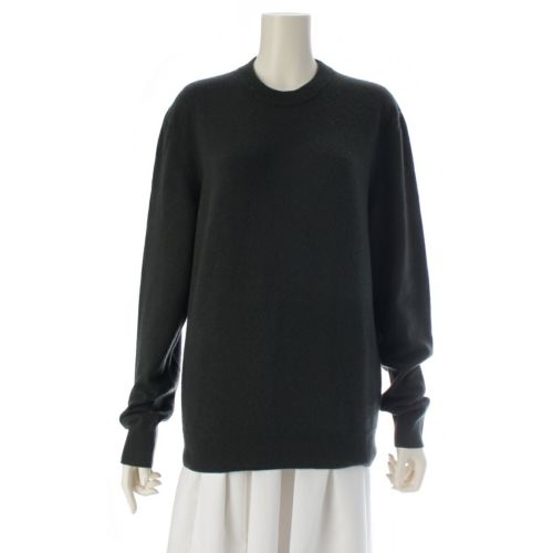 エルメス 22AW カシミヤ マイヨン シェーヌダンクル ニット 長袖 トップス カーキ S