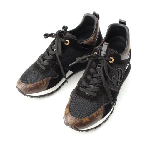 ルイヴィトン 21年 モノグラム ランアウェイ スニーカー シューズ 1A3CW4 ブラック×ブラウン 38 1/2