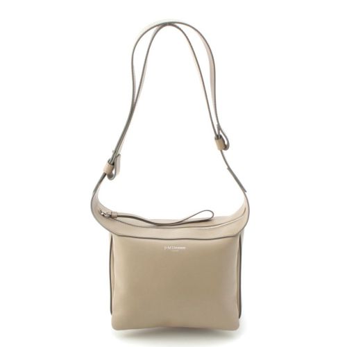 ジェイアンドエムデヴィッドソン COLLETTO コレット レザー ロゴ ショルダーバッグ グレージュ