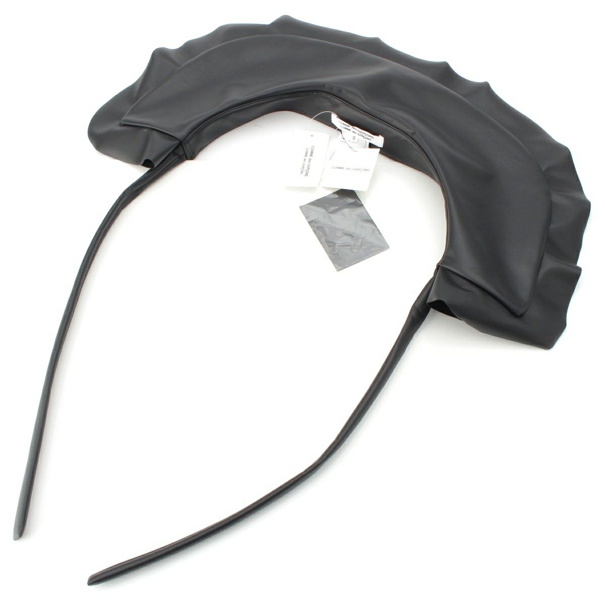 コムデギャルソン コムデギャルソン 22年 コムコム フェイクレザー 付け襟 ファッション雑貨 RJ-K801 ブラック S