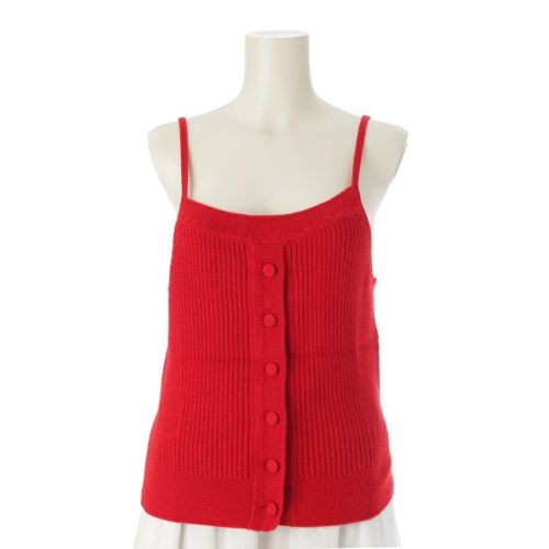 ドリスヴァンノッテン 25SS ウール アクリル リブ タンクトップ トップス 251-011209-1713-352 レッド L