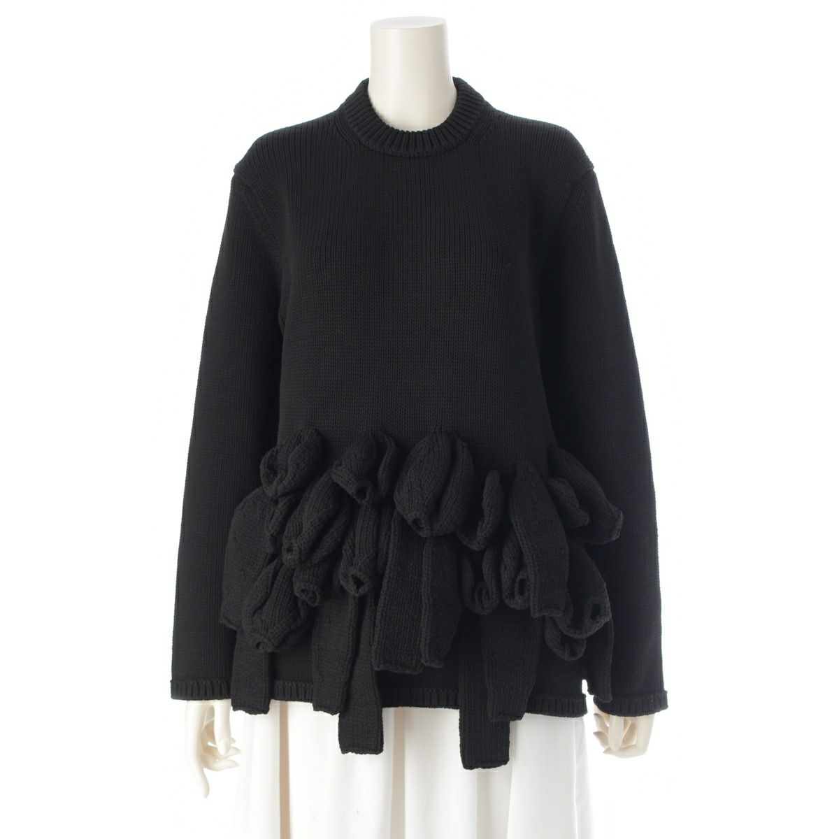 コムデギャルソン 23AW 触手 ニット クルーネック セーター GL-N008 ブラック XS