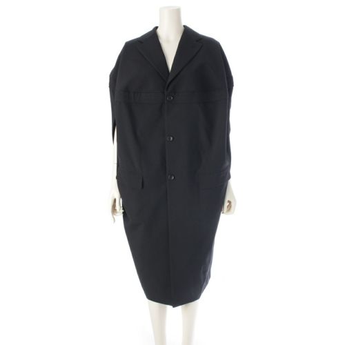 コムデギャルソン AD2024 ウール デザイン 変形 スリーブレス ジャケット アウター GO-J029 ブラック XS