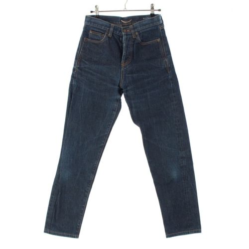 サンローラン 20年 ボタンフライ テーパード デニム パンツ ジーンズ 644024 インディゴ ブルー 25