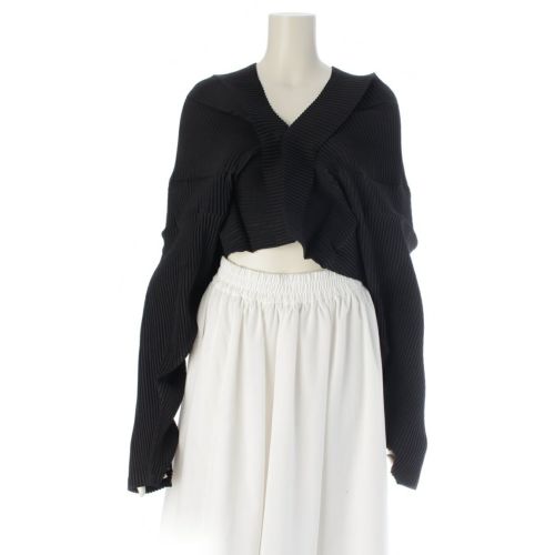 イッセイミヤケ 09SS プリーツ 変形 クロップド ジャケット アウター IF91FO152 ブラック 2