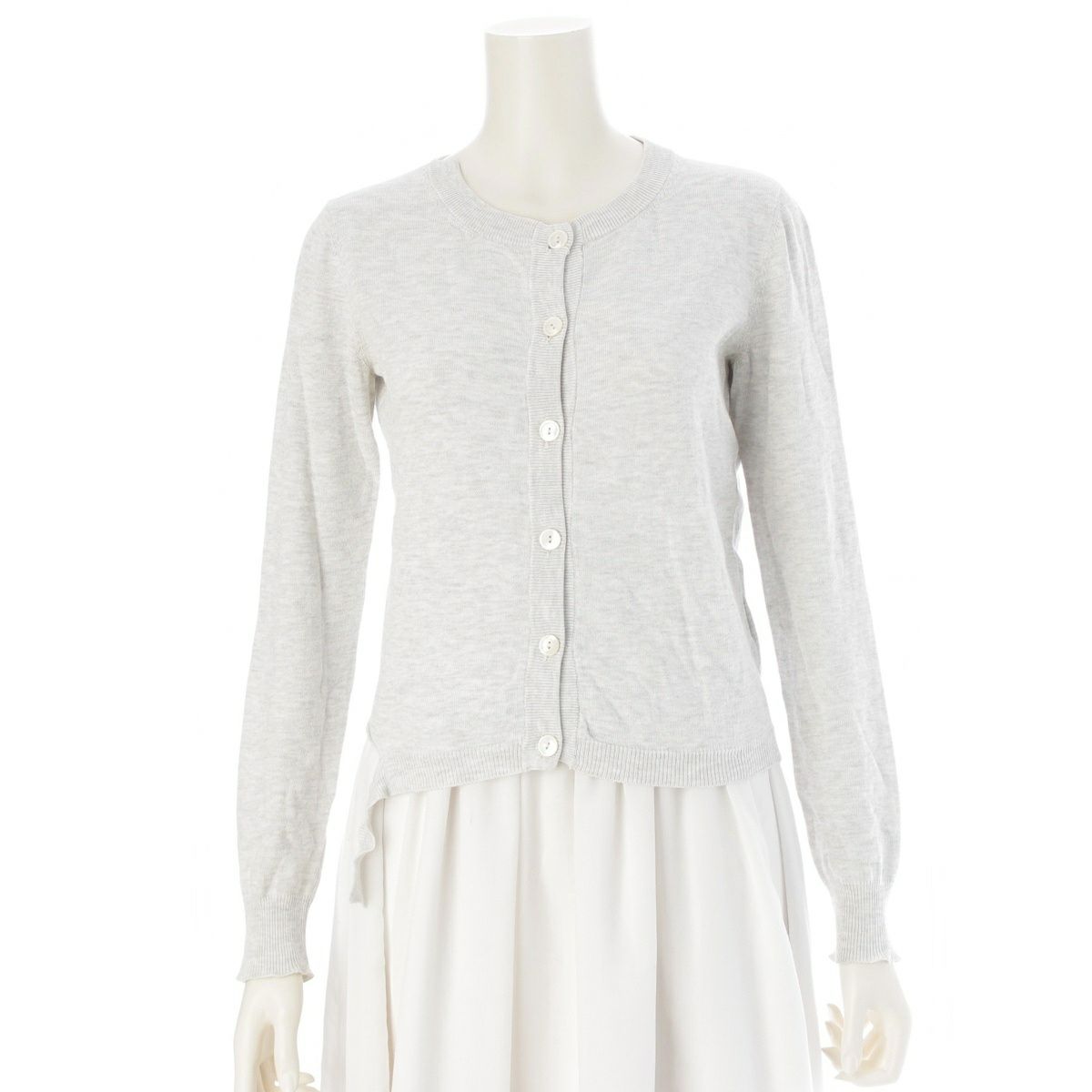 メゾンマルジェラ カットネック ここのえ 白タグ カーディガン グレー M