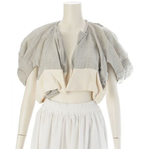 コムデギャルソン AD1992 93SS ウール ウルトラシンプル バルーン ビッグスリーブ 変形 クロップド ジャケット アウター GT-11048S グレー S