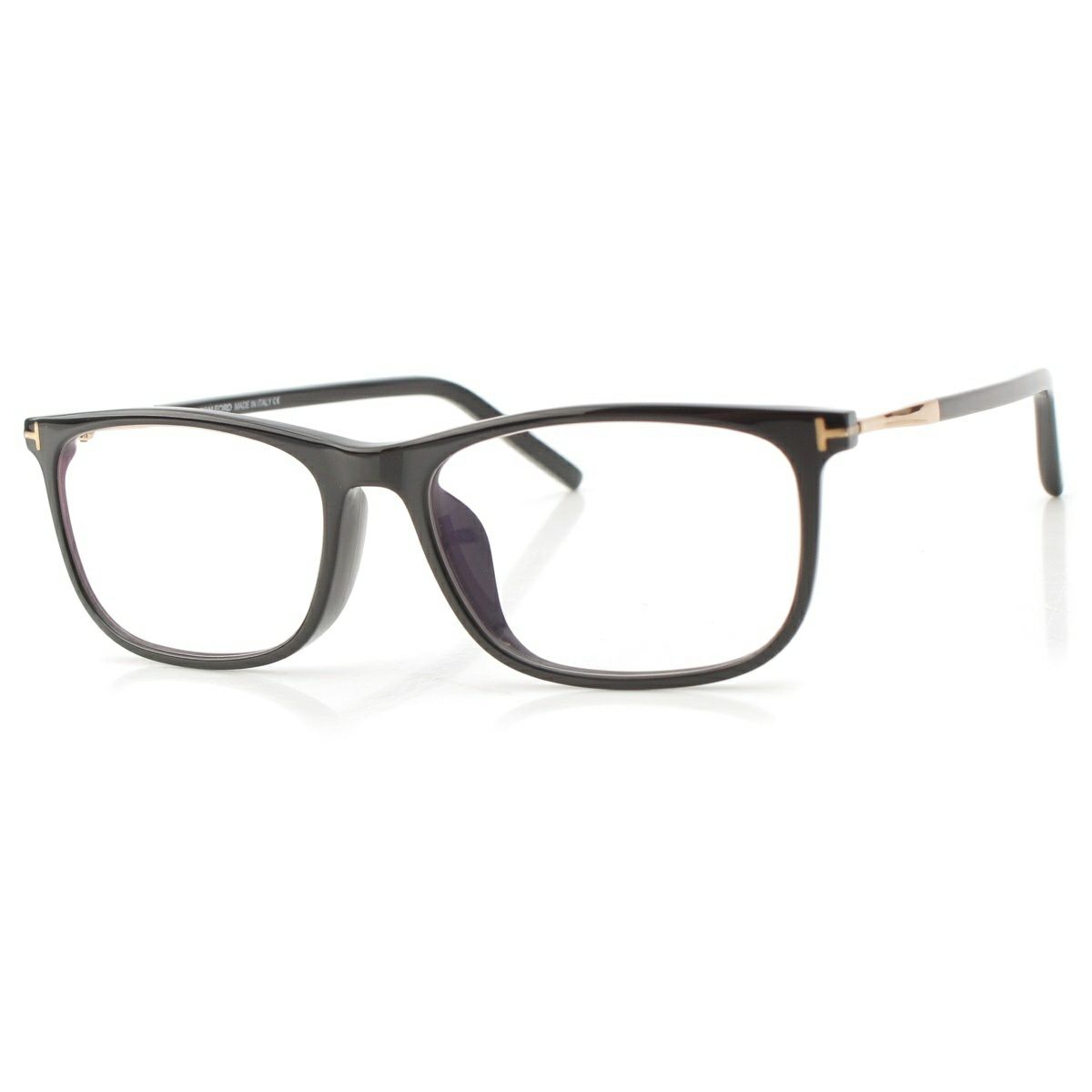 トムフォード ウェリントン グラス メガネ アイウェア 度入り TF-5398-F 001 ブラック ゴールド