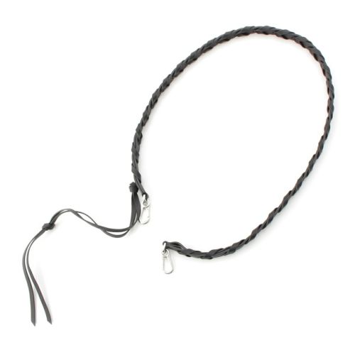 ロエベ クラシックカーフ ブレイデッド ショルダーストラップ C073S49X01 ブラック