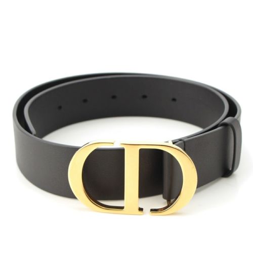 クリスチャンディオール レザー Montaigne 30 モンテーニュ ベルト ブラック 75