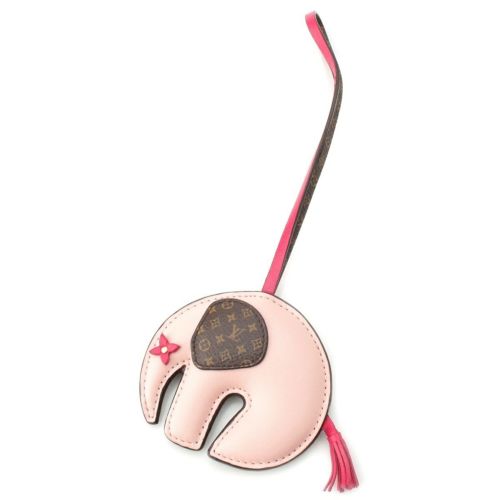 ルイヴィトン レザー モノグラム LVエレファント バッグ チャーム M02384 NX0225 ピンク
