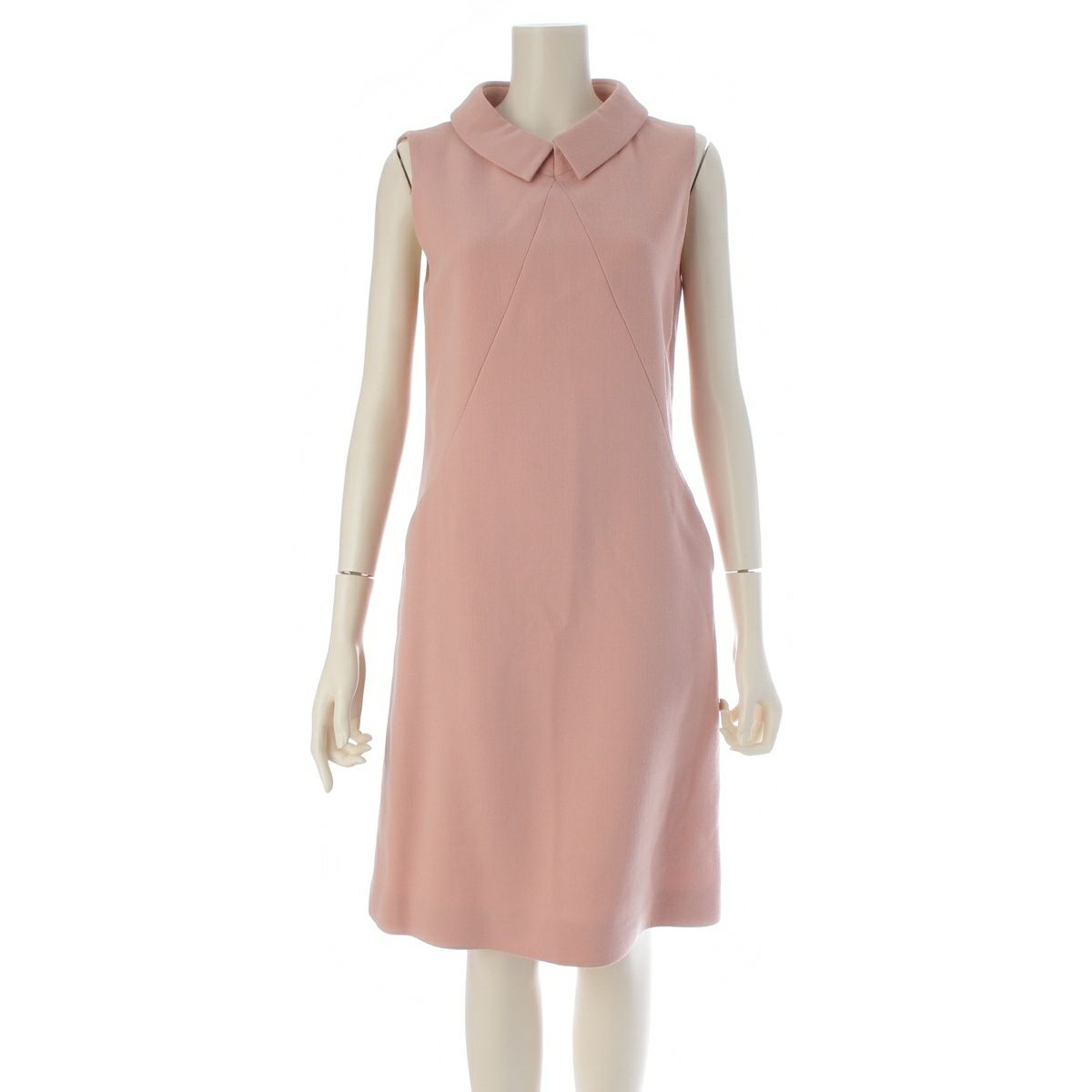 フォクシー モダンギャルソン 襟付きノースリーブ ワンピース ドレス 38119 ピンク 38