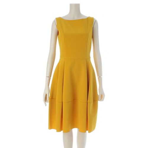 フォクシー ニューヨーク バロン ノースリーブ ワンピース ドレス イエロー 38