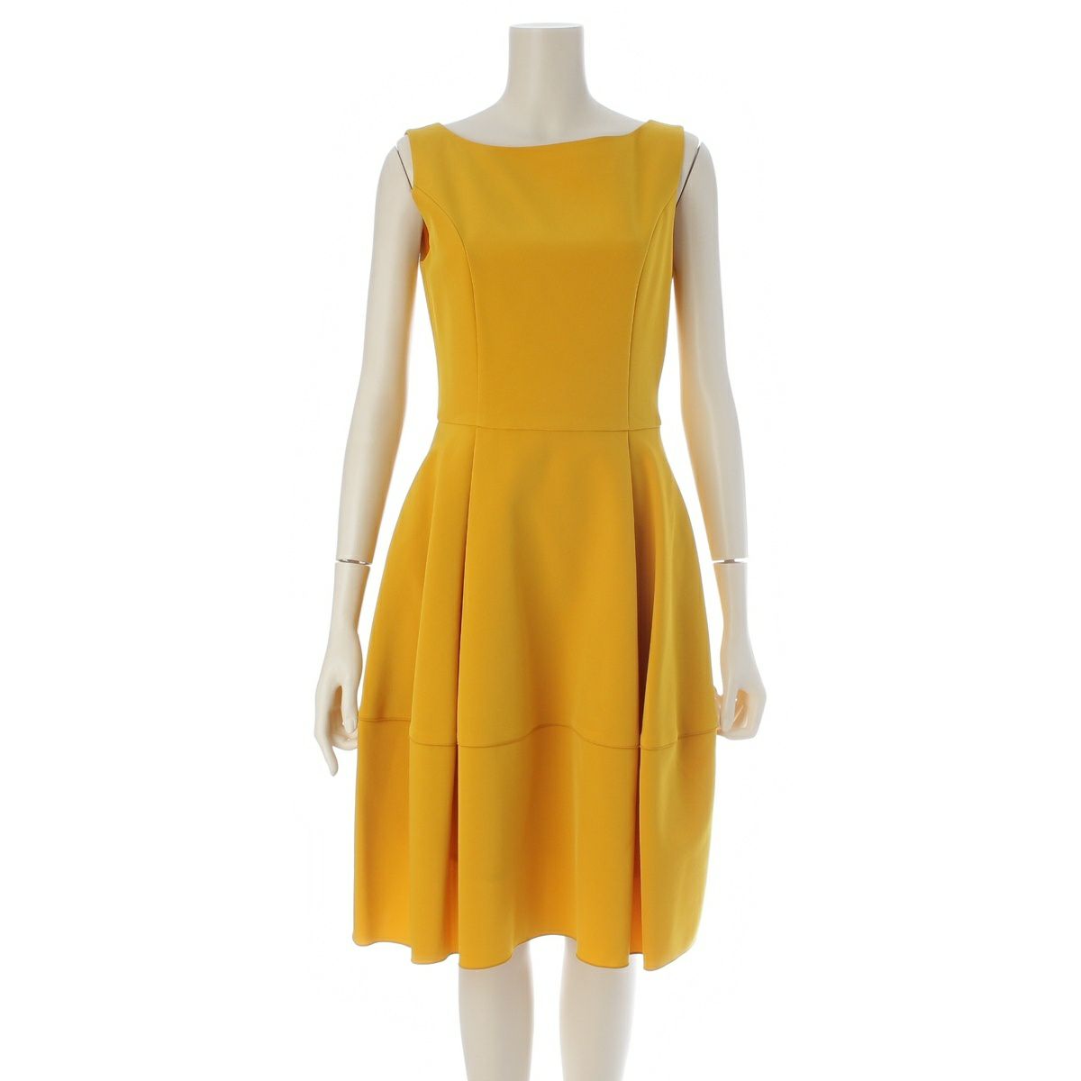 フォクシー ニューヨーク バロン ノースリーブ ワンピース ドレス イエロー 38