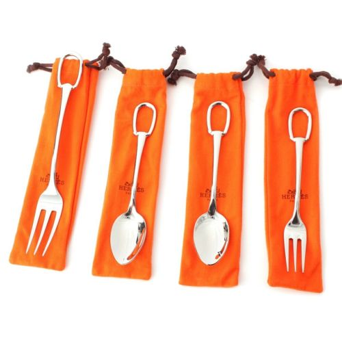 エルメス スプーン×2 フォーク×2 カトラリー 4本セット 食器 シルバー