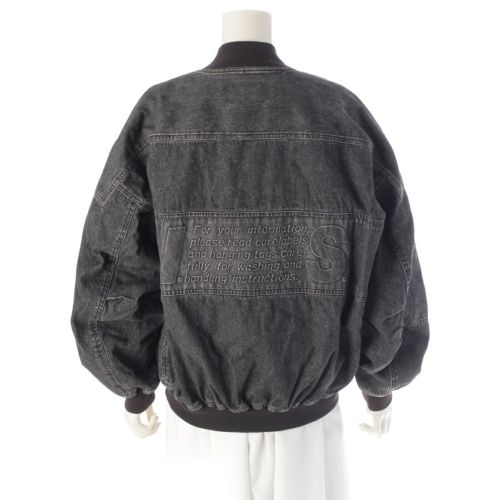 イッセイミヤケ 80s 89年 I.S イッセイスポーツ コットン ロゴエンボス デニム ジャケット ブルゾン RG31629 ダークインディゴ 9